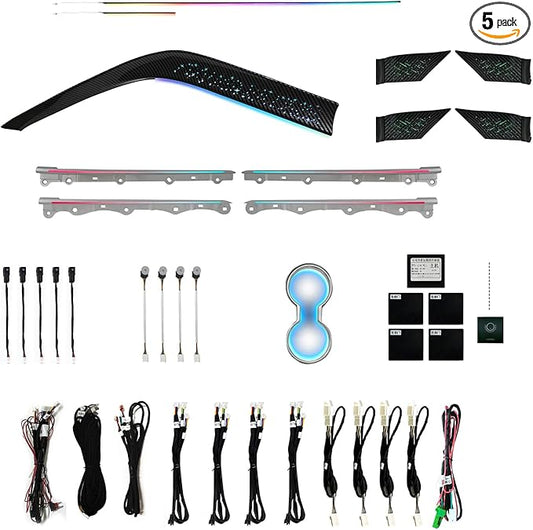 for Toyota Camry 2018-2023 Interior Ambient Lighting Kit, RGB LED Car Atmosphere Light, Custom Vehicle Specific Fit (Galaxy)