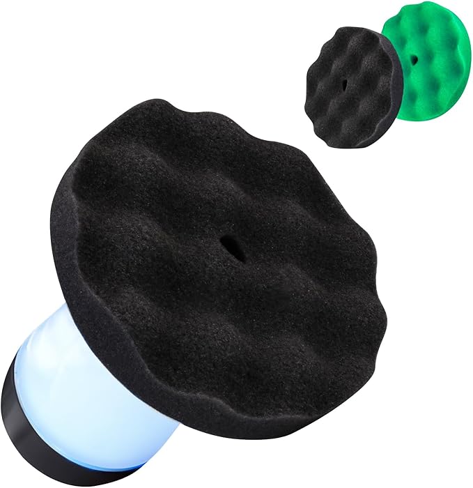 Tire Shine Applicator with 2 Detachable Foam Applicator Pads for Car Cleaning and Fine Polishing Reusable Tire Dressing Applicator for Car Truck SUV Motorcycle