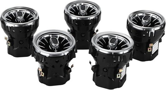 Turbine Air Vent,LED Front Turbine Ambient Light,5pcs Air Vent Ambient Light Kit Replacement Compatible for Benz C GLC Class W205 X253 2015 2018