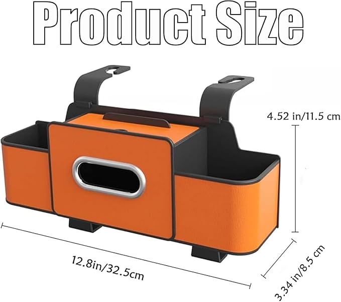 Car Organizers and Storage Box Behind Seat, Car Organizers and Storage Back Seat, With Multiple Pockets, Hanging Car Seat Storage Travel Essentials, Snacks, Bottles (Black * 2)