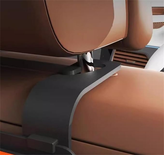 Car Organizers and Storage Box Behind Seat, Car Organizer Back of Seat, 4 in 1 Multifunctional Cars Organizer, For Snacks, Drinks, Bag Hook, Keep Tidy & Organized (Black+Brown)