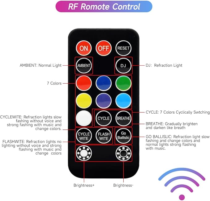 Car Led Lights Interior Wireless with Remote RGB Sound Control, USB Charge & Atmosphere Lights, Ambient Neon Accent Starry Lighting Kits, Wireless Interior Car Lights (1)