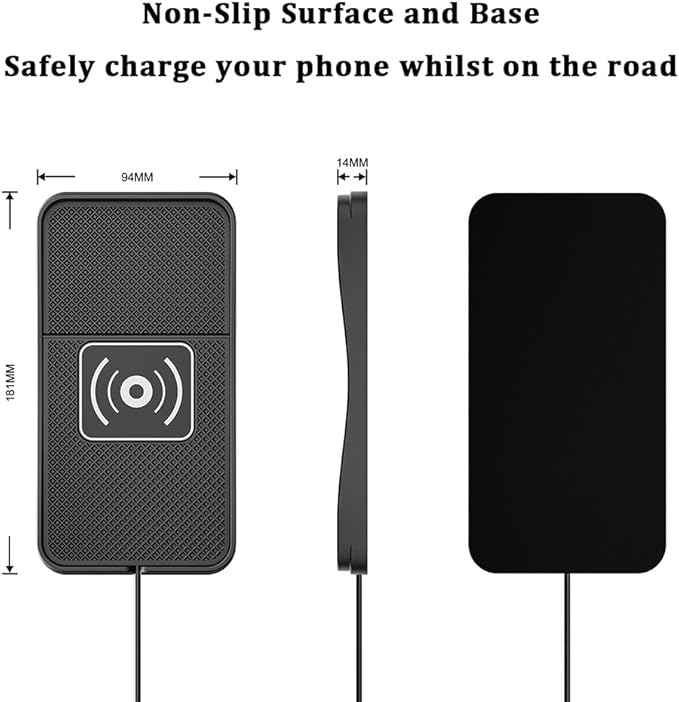 Car Wireless Charger Pad for Lexus UX 2019-2025, Type-C/USB 20W Fast Wireless Car Charger Pad Non-Slip Cordless Charging Mat,A-30cm Cable Type-C Plug