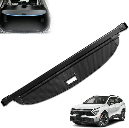 MIALUTY® Cargo Cover for 2022-2025 2026 KIA Sportage Retractable Trunk Cover Sportage Accessories Anti-Peeping Anti-Theft Privacy Screen,Trunk Luggage Shield Shade Carbon Fiber Texture