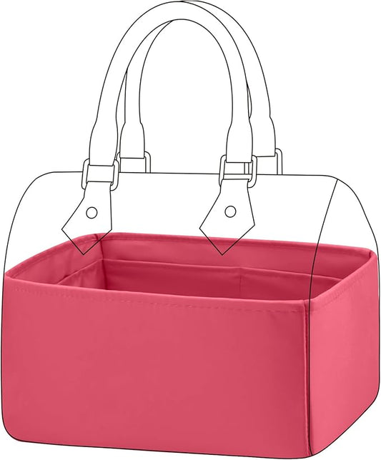 DGAZ Silk Purse Organizer Insert Fits LV Speedy 16/20/25/30/35/40/45 bags，Silky Smooth Bag Organizer，Luxury Handbag & Tote Shaper(Rose lipstick,SP30)