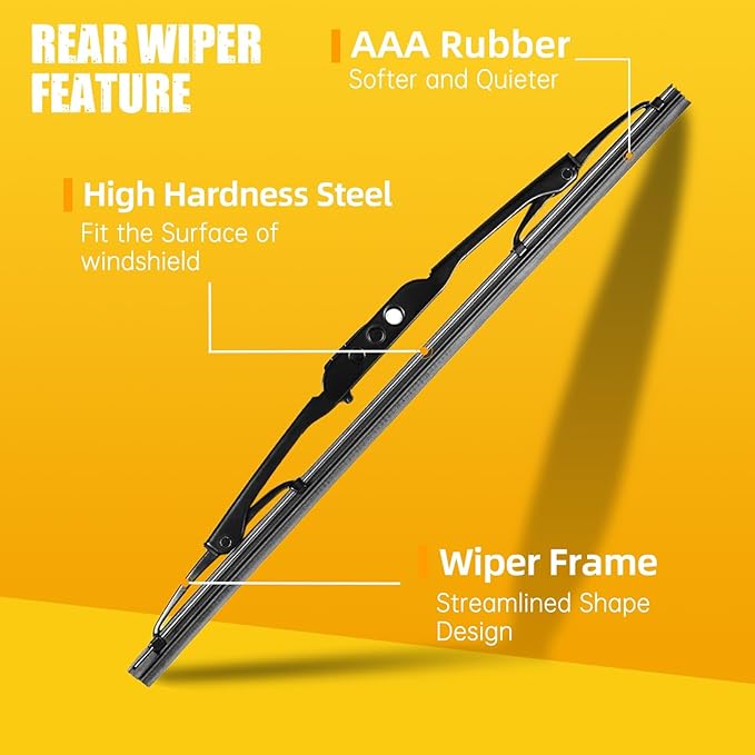 MIKKUPPA 24"+17"+13" Windshield Wiper Blades Replacement for Chevrolet Equinox 2011 2012 2013 2014 2015 2016 2017 Original Factory Quality All Season Front Rear Wiper Blade Set (Pack of 3)