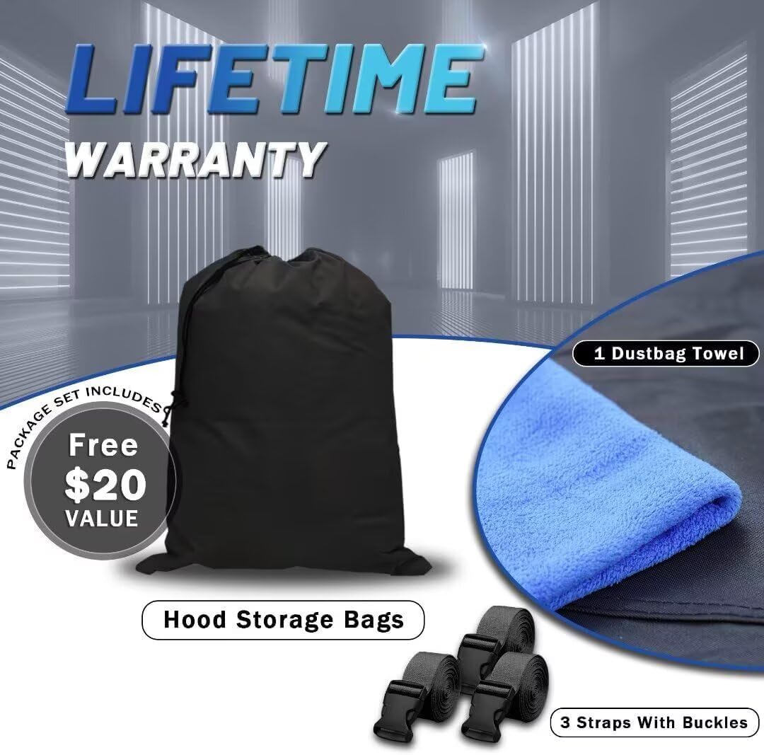 Dodge Ram 2500/3500 Truck Cover Custom Fit 2002-2026 Crew/Quad Cab Long Bed(8.1') with Door Zipper, 10 Layers Outdoor Heavy Pickup Truck Cover Waterproof All Weather, Wind Dust Sun Protector.