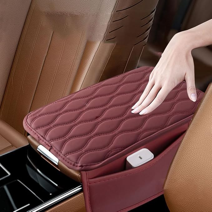Car Armrest Pad for Cadillac SRX II 2009-2013, Waterproof Center Console Cushion Pad Cover Armrest Storage Box Mat Protection Interior Accessories,Black