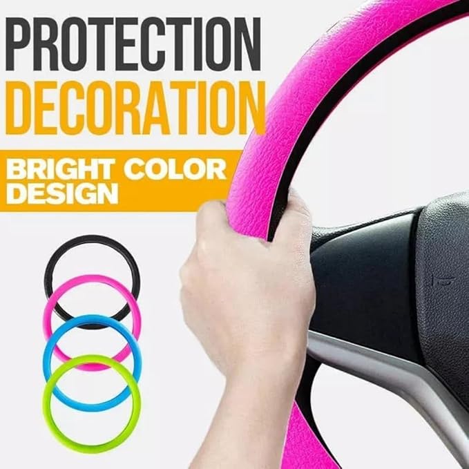 Cooling Steering Wheel Cover, Car Steering Wheel Cover, Anti-Slip Car Steering Wheel Protective Cover, Fit 12.6-16 Inch, for Car SUV Truck Van, for Women & Men (2Pcs-l)