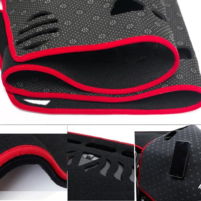 Dash Covers for 1988-1994 Chevy Silverado,Polyester Dash Cover mat,Car Dash Board Protecter Cover,Interior Dash Cover Mat,Red