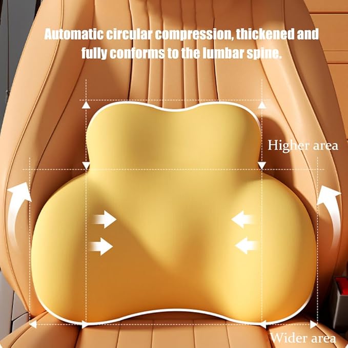 Car Lumbar Support Pillow for Honda e:Ny1 2023 2024 2025 2026 Memory Foam Back Support Cushion Breathable Car Seat Lumbar Pad Accessories,Dark Gray