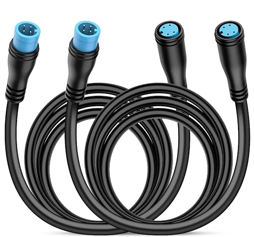 Nilight 2 Pack 5FT 4 Pin Extension Cable Cord for 4PCS Car Underglow Neon Accent Strip Lights 252 LEDs RGB 8 Color Wire Harness 5 Feet Underglow Light Extension Wire Plug and Play