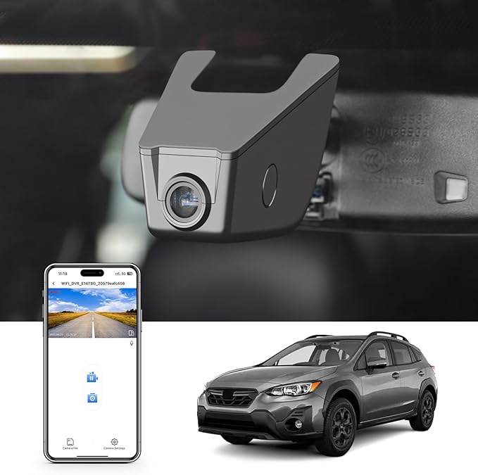 Front 4K HDR Dash Cam STARVIS 2 IMX678, Custom Fit for Subaru Crosstrek 2018 2019 2020 2021 2022 2023 (Model A),Base Limited Premium Sport etc, 5GHz WiFi, GPS, 64GB Card