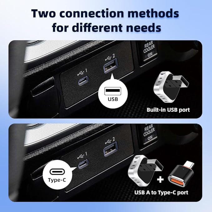 Wireless CarPlay Adapter for iPhone, Convert Wired to Wireless Apple CarPlay Adapter, Plug & Play, No Delay & Stable Control, Mini Size, USB & USB-C/Type-C for Cars 2016+ iOS10+, CarPlay Dongle Black