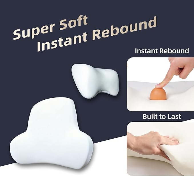 Car Neck & Lumbar Support Pillow Set for Ford Bronco, Soft Memory Foam Headrest & Back Cushion, Ergonomic Comfortable Seat Support for Daily Driving and Long Trips Car Interior Accessories