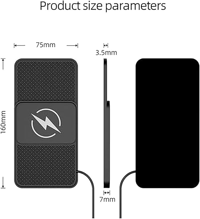 Wireless Car Charger Pad for Chevrolet Silverado,20W Fast Wireless Phone Charger Cell Phone Cordless Charging mat,Non-Slip Phone Charging,30cm Cable Type-C