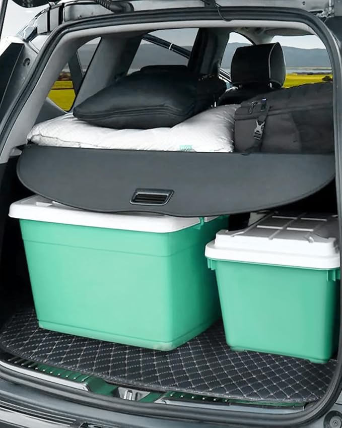 SCITOO Cargo Cover 2024 Fit for Subaru Crosstrek 2.0L 2024 Fit for Subaru Crosstrek 2.5L 2024 Fit for Subaru Impreza Upgraded Retractable Rear Trunk Cover with Aluminum PVC&Plastic