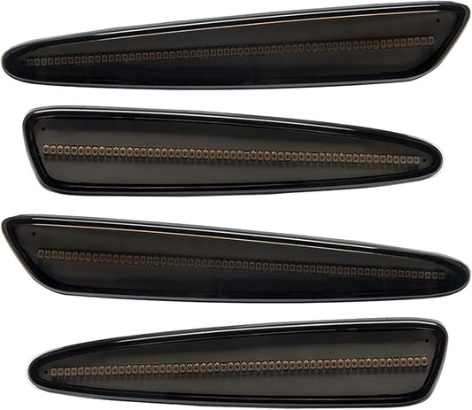ORACLE Lighting 3150-020 Set of 2 Front and 2 Rear Tinted Lens LED Concept Sidemarkers Compatible with 2005 2013 C6 Corvette - Easy Installation - Waterproof