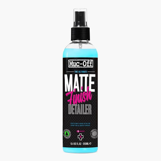 Muc-Off Matt Finish Detailer 250/500 ml | Protectant & Quick Detailing Spray for All Matt Finishes | Non-Sticky, Streak & Gloss-Free Finish | Reduces Dirt Adhesion