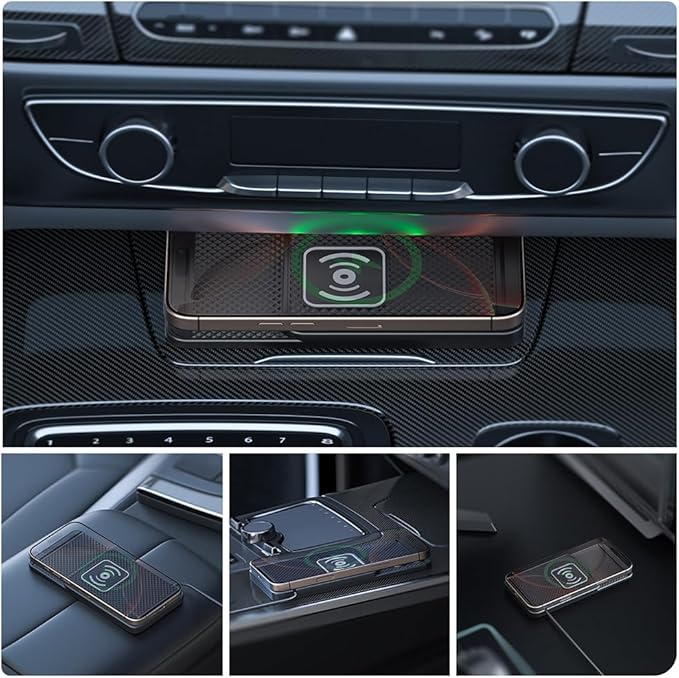 Wireless Charging Pad for Car for BMW X3 F25 2011-Present, 20W Fast Wireless Car Charger Pad Type-C/USB Non-Slip Phone Charging Mat,A 30cm Cable Type-C Plug