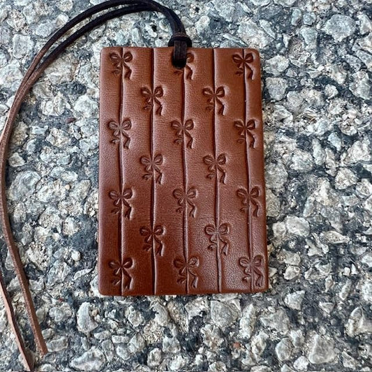 Air Flair | Leather Car Air Freshener | Rectangle | Bows (Leather)
