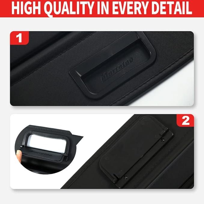 Marretoo for 2021 2022 2023 2024 2025 Nissan Rogue S SV SL Platinum Trunk Cargo Cover Black Retractable Waterproof Cargo Cover Luggage Security Shield Shade（Not fit for Nissan Rogue Sport）