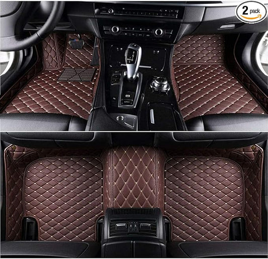 Custom Making Car Floor Mats Compatible with Audi BMW Mercedes-Benz Toyota Lexus Honda Infiniti Nissan Hyundai Kia All Models 2005-2026 (Dark Brown)