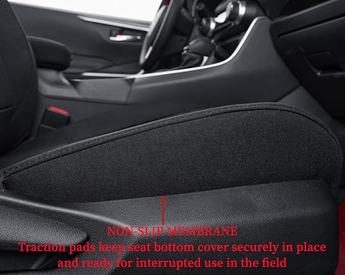 coverdream Custom Fit Seat Covers for Toyota RAV4 Adventure,TRD Off - Road 2024 2023 2022 2021 2020 2019,Full Coverage Polyester Seat Protector (Black,Full Set)