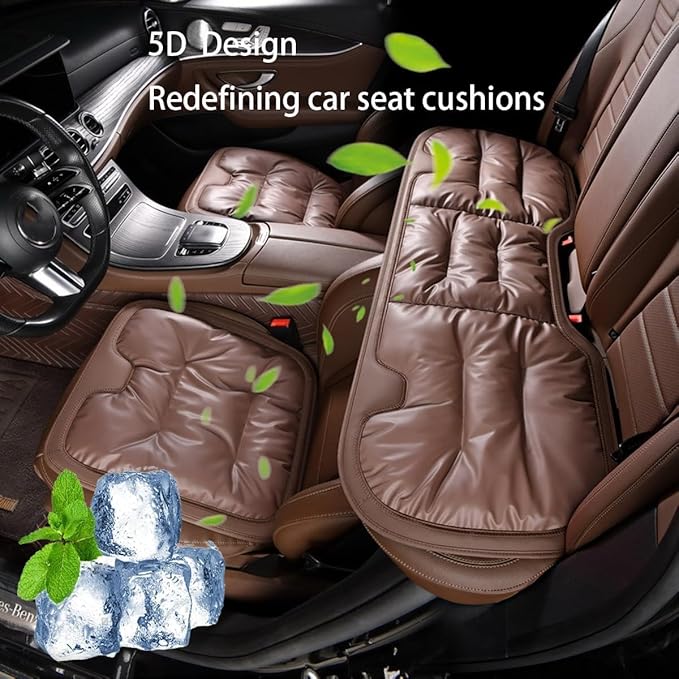 Car Seat Cushion,Personalized Lumbar Support Cushion (White,Single Seat Cushion)
