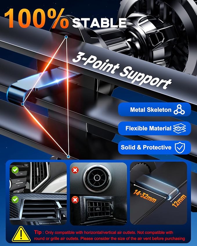for MagSafe Car Mount Charger, TEC & Fan Dual Cooling Magnetic Wireless Car Charger, Strong Magnet 15W Fast Charging Air Vent Car Phone Holder Bracket for Your Car for iPhone 17 16 15 14 13 & Android