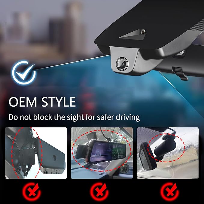Mangoal 4K Dash Cam Custom Fit for Toyota Avalon 2019 2020 2021 2022 Limited Touring XLE TRD XSE, Integrated OEM Look, UHD 2160P Video, G-Sensor,WiFi & App,Loop Recording,128GB Card