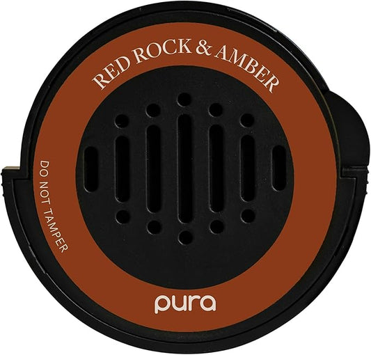 Pura Car Scent Refill - Fragrance for Pura Car Diffuser - Clean & Safe Luxury Diffuser Scent - Long-Lasting Fragrance for 30 Days of Aroma - Red Rock & Amber