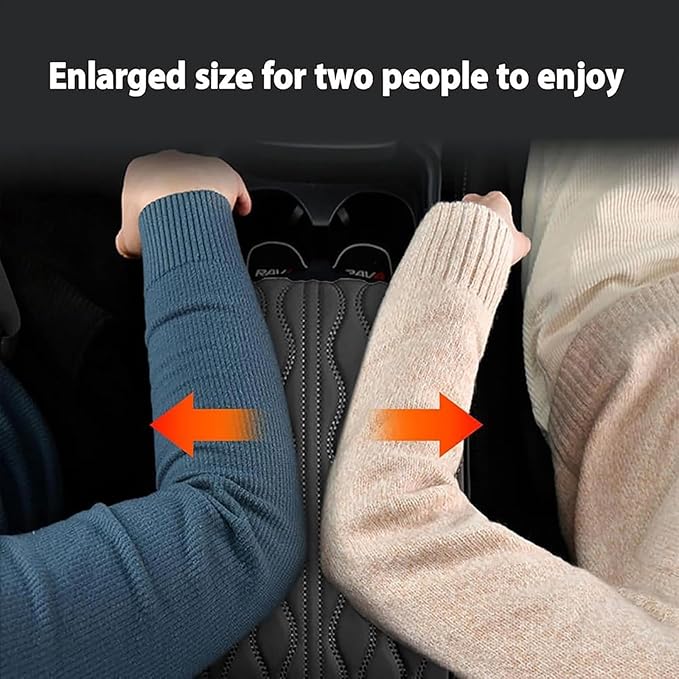 Car Center Console Cover for Ford Edge Sport 2011-2014, Universal Memory Foam Leather Comfortable Soft Armrest Box Pad Cushion Protector Accessories Easy to Clean,Beige