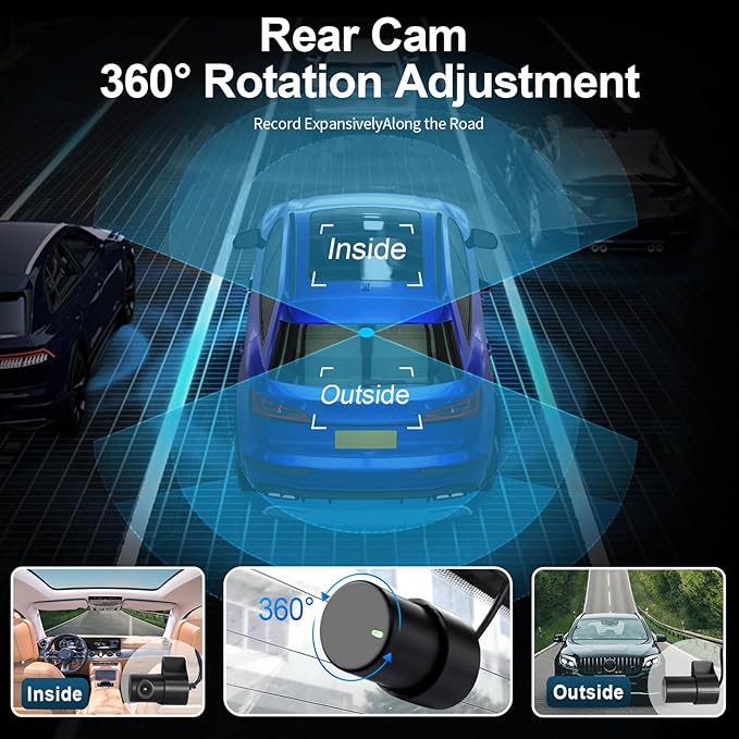Mangoal Front 4K & Rear 1080p Dash Cam Custom fit for Toyota Corolla & Hybrid 2020 2021 2022, LE XLE XSE SE,Corolla Hatchback 2019-2022 Gen12 E210 (Model B), Integrated OEM Look, App & WiFi,128GB Card