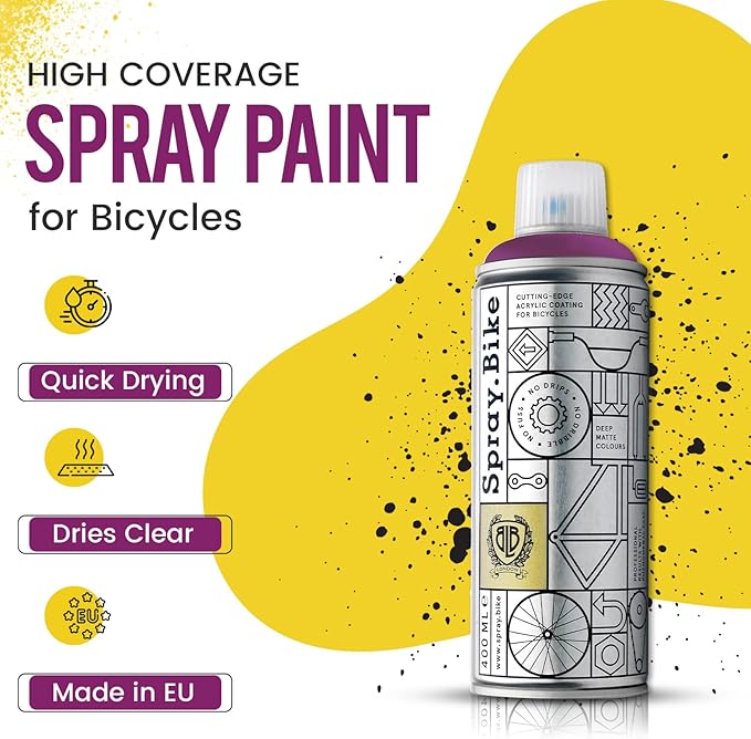 Spray.Bike Spray Paint | Designed Mainly for Bicycles | Multi-Use Acrylic Spray Paint for Metal, Plastic | High Coverage Bike Paint, 400ml, Mirage