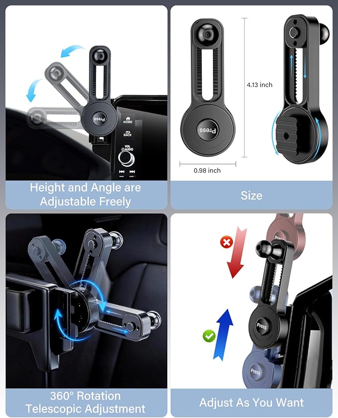 SKYLOTEC Phone Mount for BMW X5 X6 2024 2025 2026/X7 2023 2024 2025 2026 Accessories 14.9-Inch Screen Fixed Clip, Automobile Cradles Car Phone Holder, Cell Phone Base Not Block Air Vent