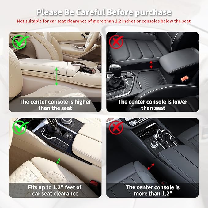 Kwak's Car Seat Gap Filler Organizer (2PC) – Fits 0.2"-1.2" Gap Premium Leather Car Console Organizer for Phone/Keys – Universal Front Seat Organizer for Car SUV Truck (Brown)