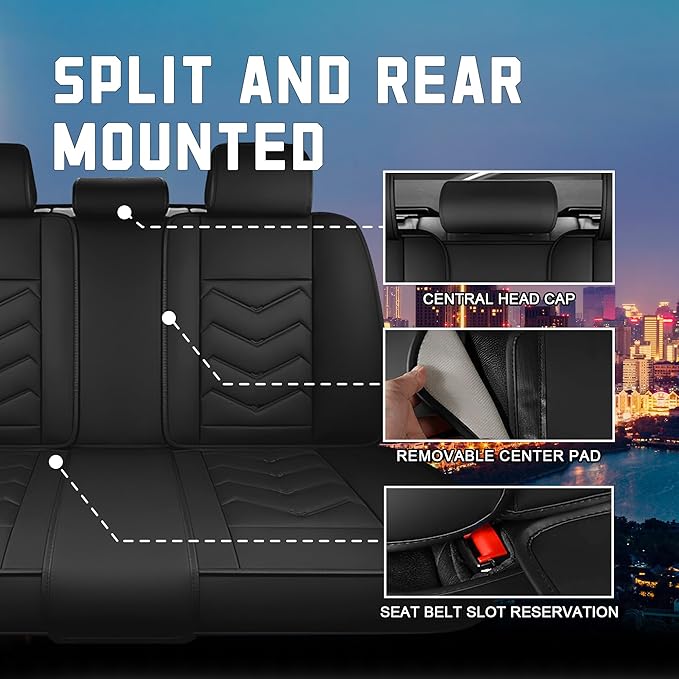 CTDS Car Seat Covers for Nissan Pathfinder 2000-2026, Stylish Sport Seat Cover, Premium Nappa Leather Car Seat Cover. Automobile Seat Covers Sets.(Luxury 5 Seats/Pure Black)