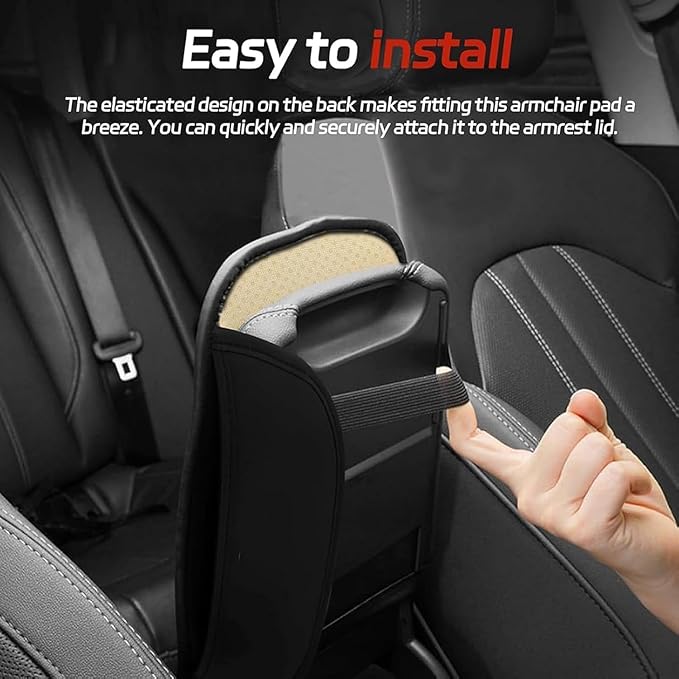 Car Center Console Cover for Subaru Outback Legacy 2015-2019, PU Leather Auto Center Console Pad Car Armrest Cushion Car Interior Accessories,Black