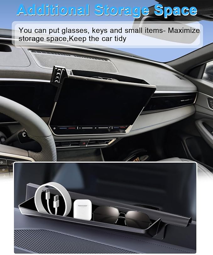 PZK Car Phone Mount for Honda Accord 2018-2022 Sport SE/EX/EX-L/Touring/LX Accessories 10th Gen Accord Only for 8-inch Screen 360° Rotation Auto Lock Phone Holder with Stroage Box Not Affect Vent