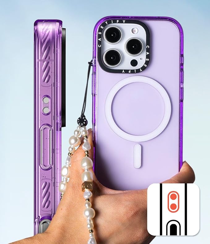 CASETiFY Impact iPhone 15 Pro Max Case [Slim/Compatible with Magsafe / 8.2 ft. 4X Military Grade Drop Protection] - Bow-net Lace - Clear Black