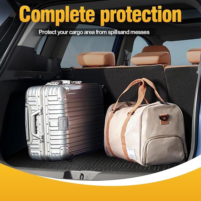 Trunk Liner Cargo Liners for 2024-2025 Subaru Crosstrek and Subaru Impreza Rear Trunk Floor Mats 3D Boot Tray All-Weather TPE Black