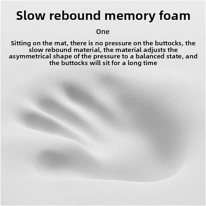 Memory Foam Car Seat Cushions with Lumbar Support - Cool and Breathable Comfort for Car and Office Seats(3,35x35cm)