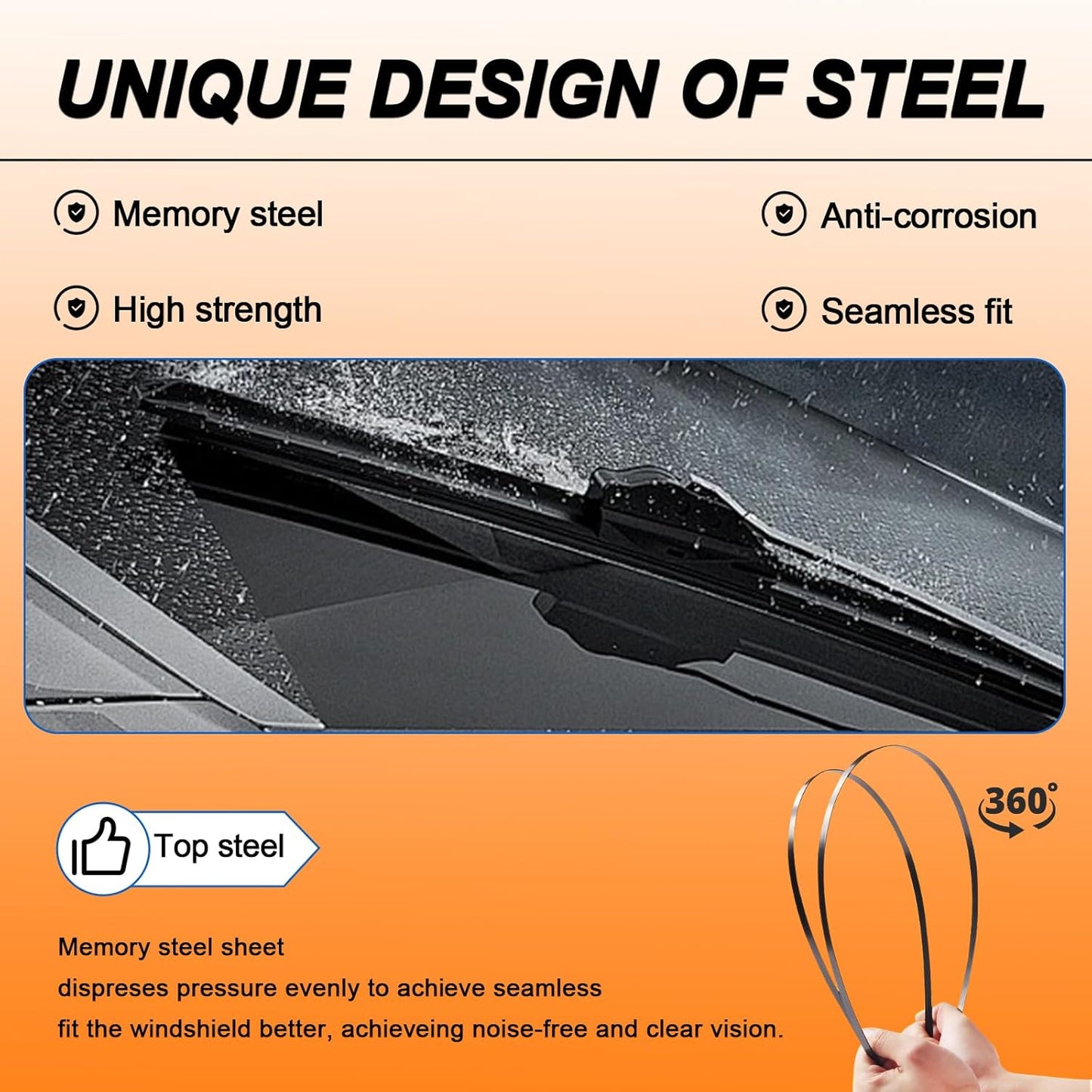 HULADAED® 28'' 16'' 16'' Windshield Wipers Replacement for Toyota Prius 2023-2016,Silicone Front Rear Wiper blades for MY Car-All Weather & Quiet(3 PACK)