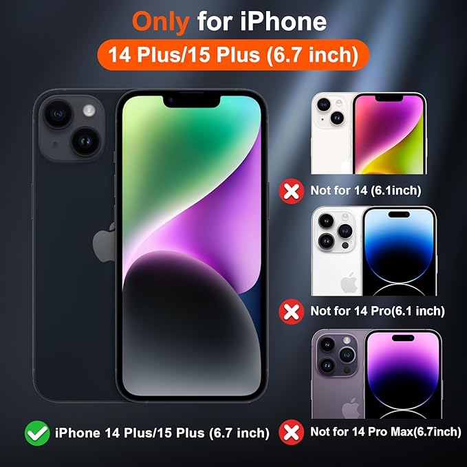 SUPFINE Magnetic for iPhone 15 Plus Case & iPhone 14 Plus Case(Compatible with MagSafe)(Military Grade Drop Protection) Slim Translucent Shockproof with Anti-Fingerprint Phone Case,Antique White