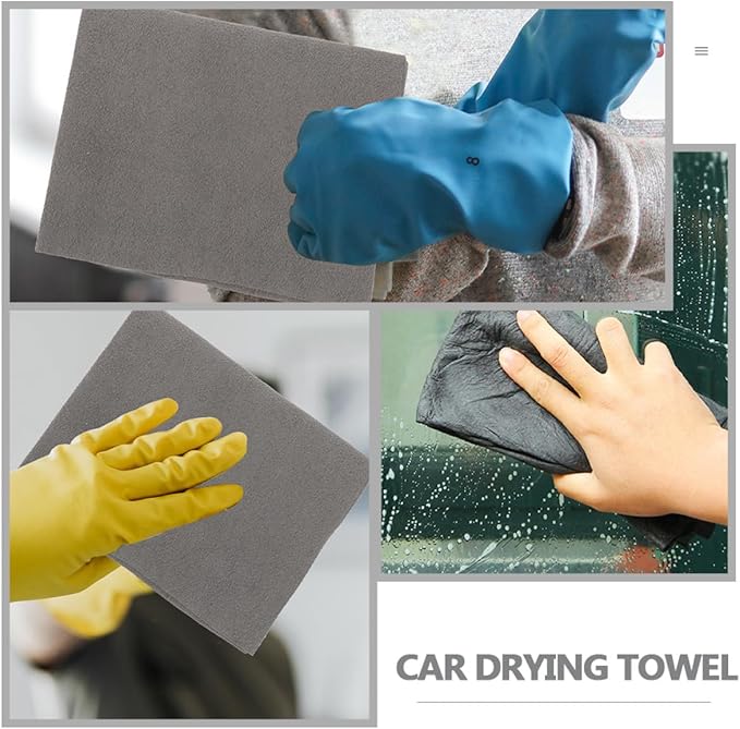 Abaodam 2pcs Car Wash Towels Microfiber Absorbent Drying Towels for Car Detailing and Window Cleaning, Lint-Free 30x30cm Cloths for Automotive Interior and Exterior Use