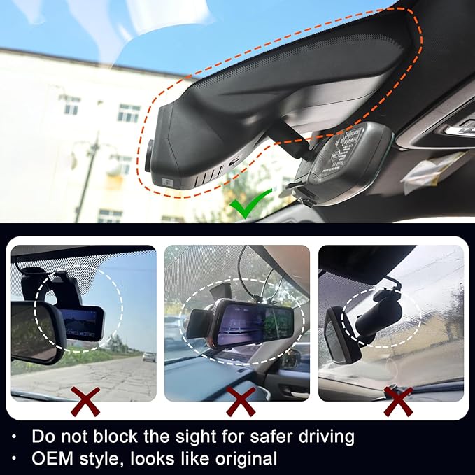 Mangoal STARVIS 2 Front 4K HDR Dash Cam IMX678, Fit for Chevy Silverado 1500 2022-2026 2500 HD/3500 HD 2024-2026(Model C), 5GHz WiFi, GPS, 64 GB