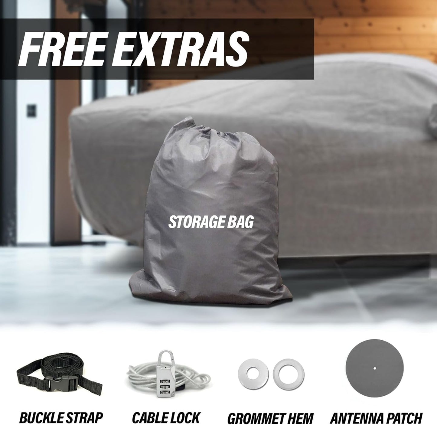 Supreme Full Car Cover - Semi Custom Fit for Astro 1985-2005 Minivan 3-Door | All-Weather Protection: Waterproof, Dustproof, Windproof, UV-Resistant | Includes Accessories