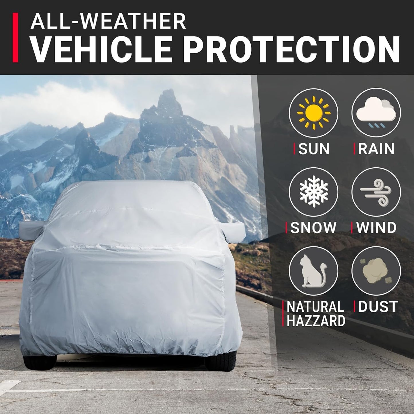 iCarCover Fits 2011-2024 Crew Cab, 5.6 ft Short Bed RAM 1500 Truck Cover Automobiles Form-Fit Padded Full Exterior Waterproof Automobiles Protection Covers