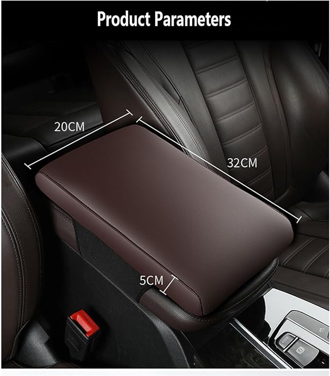Car Armrest Cover Pad for Mazda CX-5 2012–2025 Premium Leather Center Console Armrest Cushion Pad Anti-Scratch Waterproof Auto Interior Accessories Orange Style